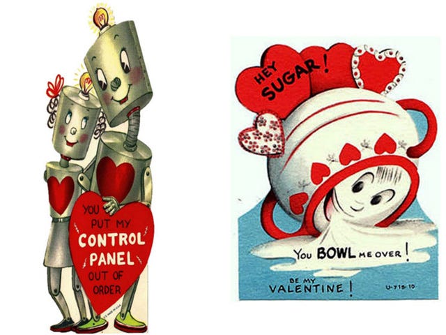 16 Vintage Valentines Day Cards , Funny Antique Valentines